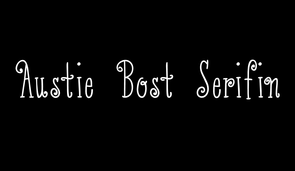 Austie Bost Serifina font big