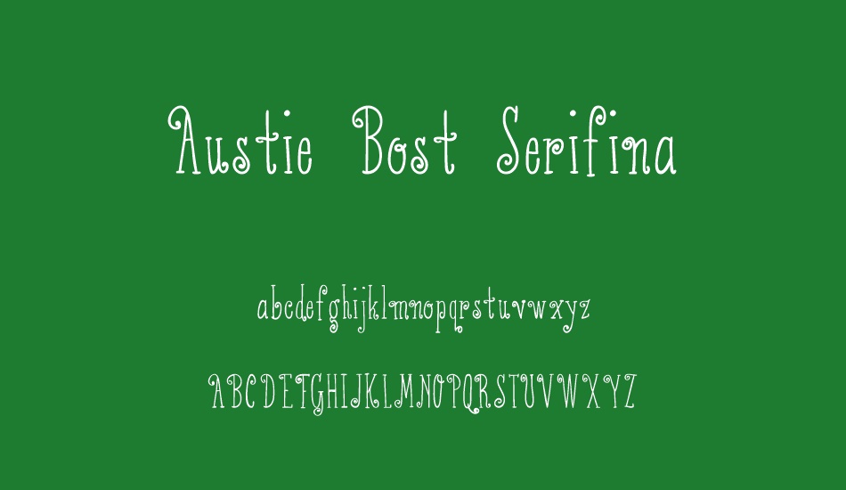 Austie Bost Serifina font