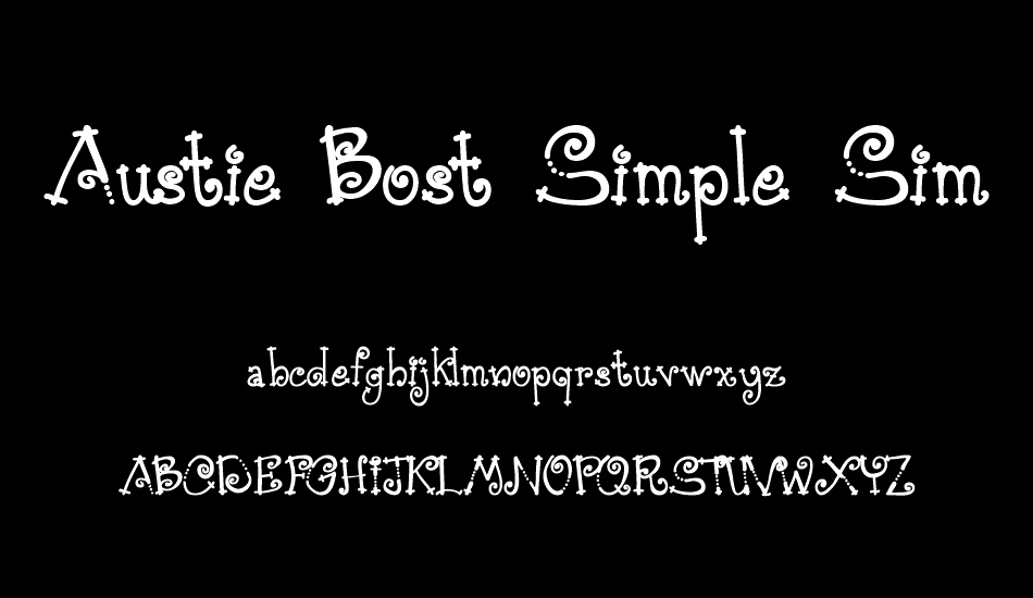 Austie Bost Simple Simon font