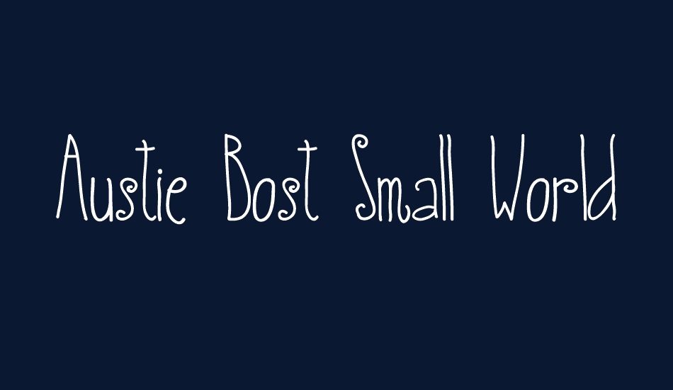 Austie Bost Small World font big