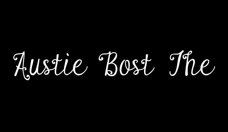 Austie Bost There For You font big