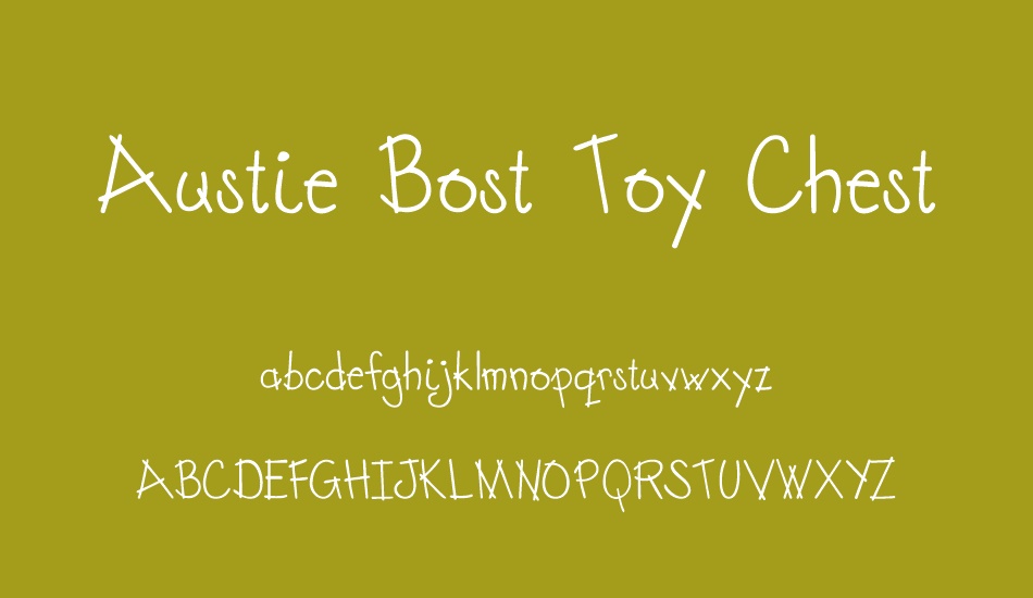 Austie Bost Toy Chest font