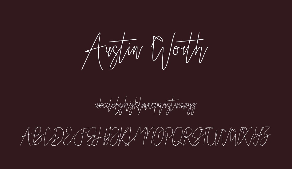 Austin Worth font