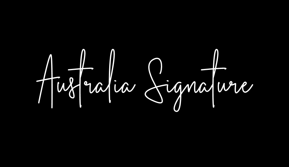 Australia Signature font big