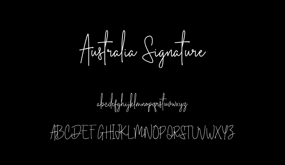 Australia Signature font