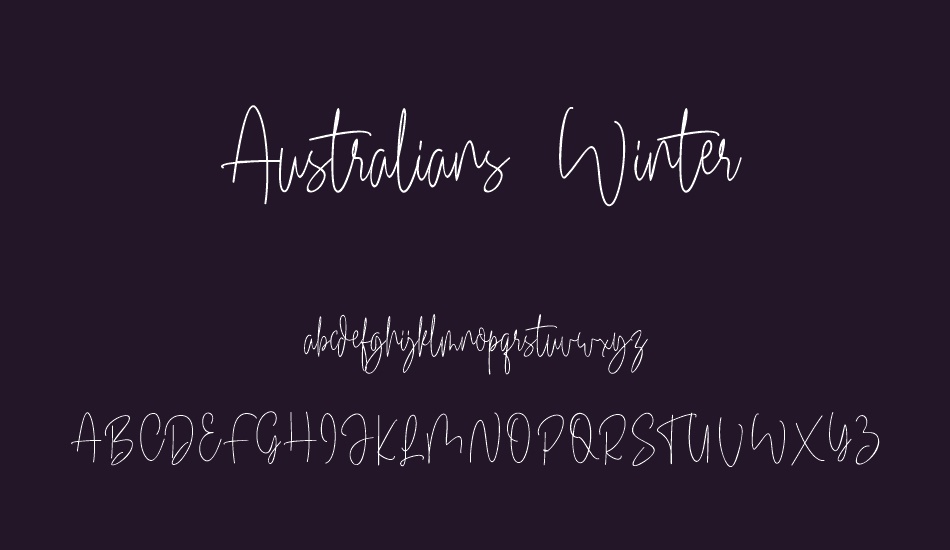 Australians Winter font