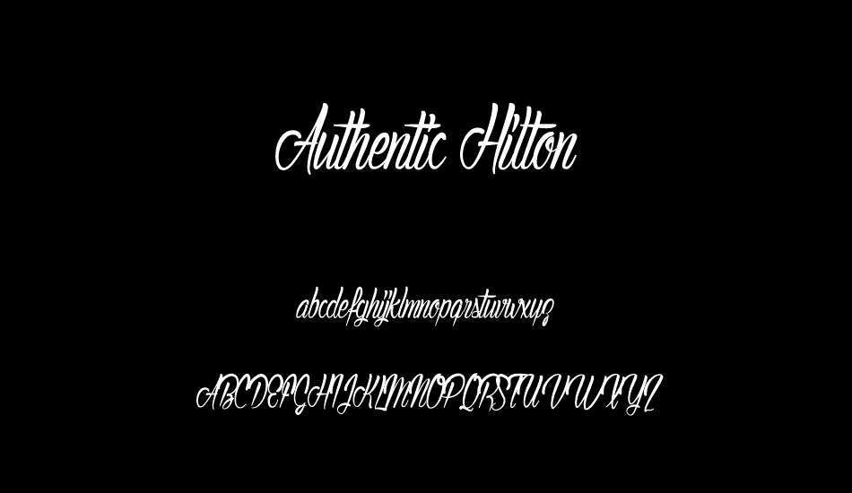 Authentic Hilton font