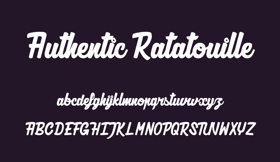 Authentic Ratatouille font