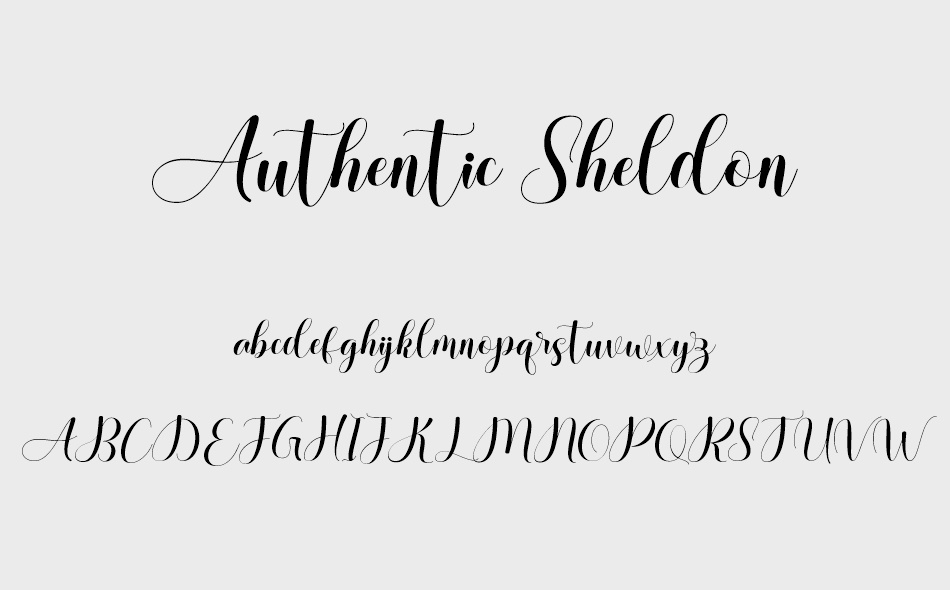 Authentic Sheldon font