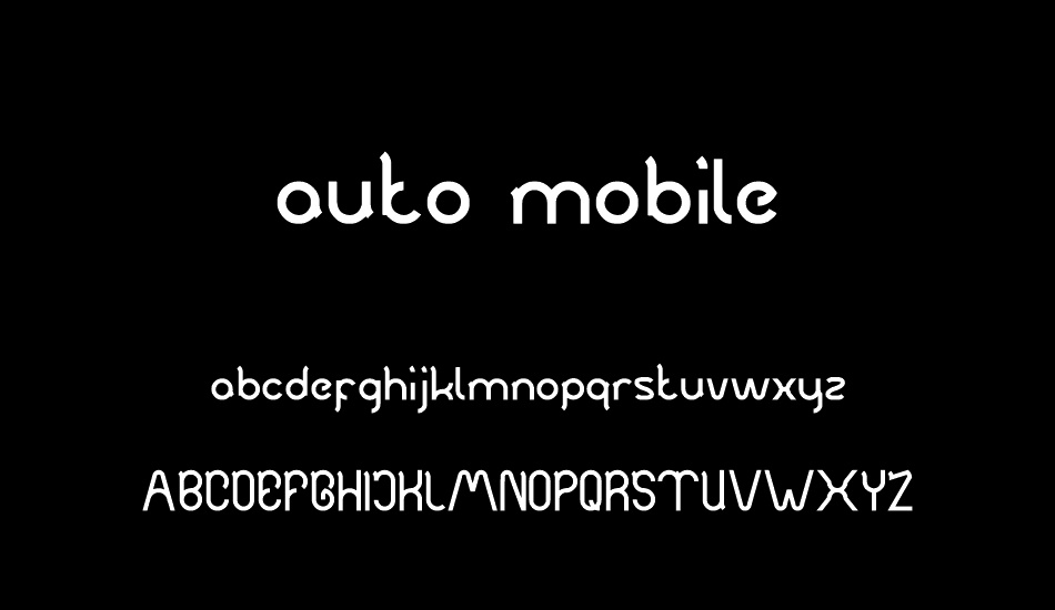 auto mobile font