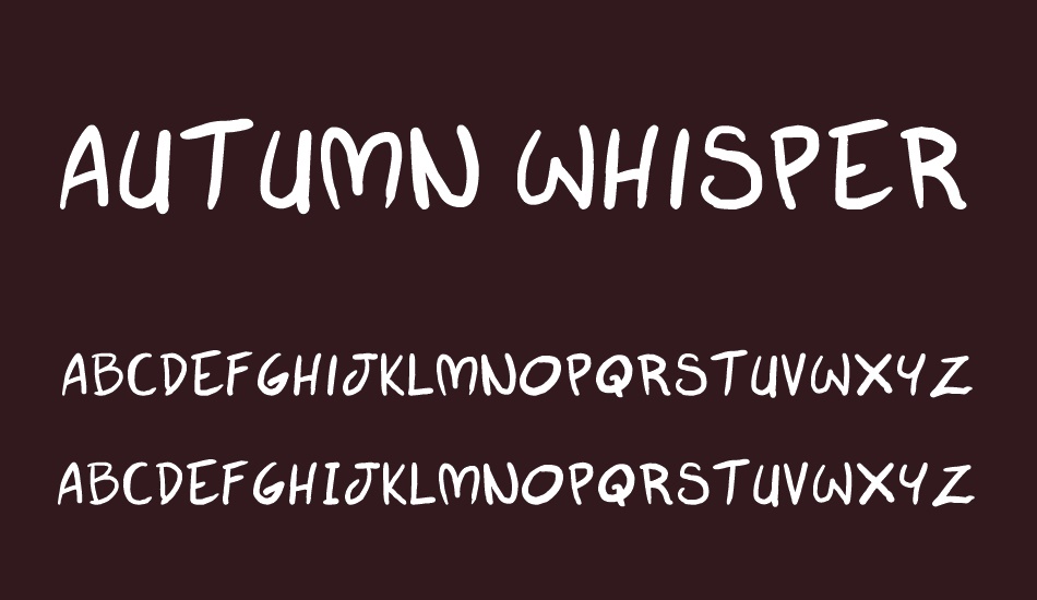 autumn whispers font