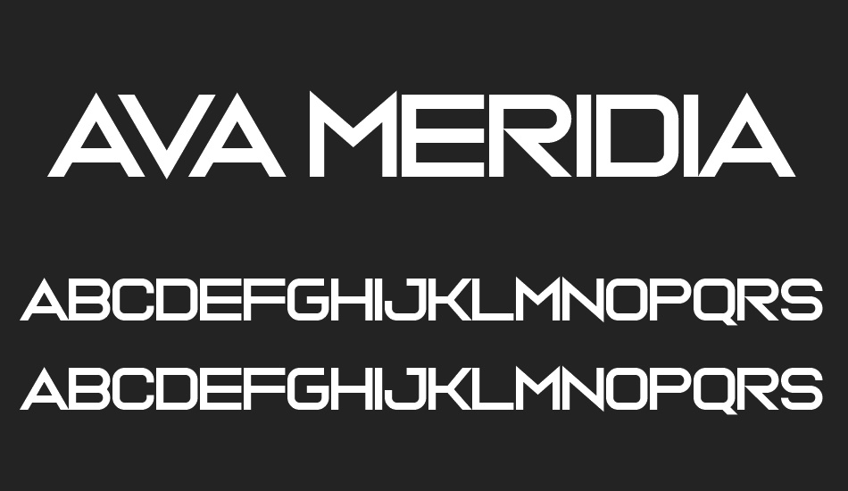 Ava Meridian font