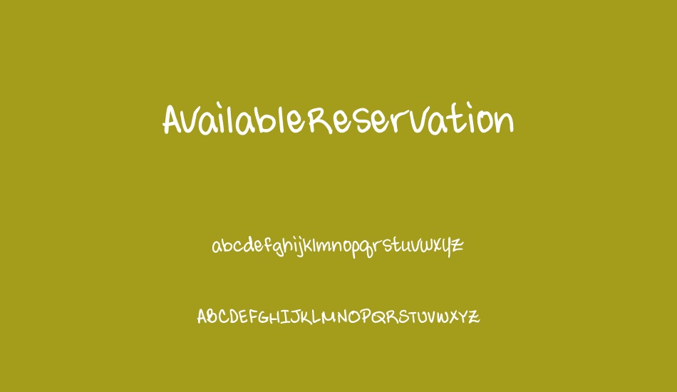 AvailableReservation font