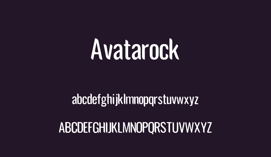 Avatarock font