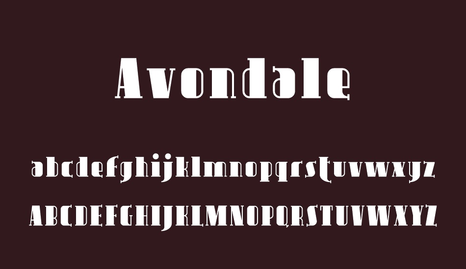 Avondale font