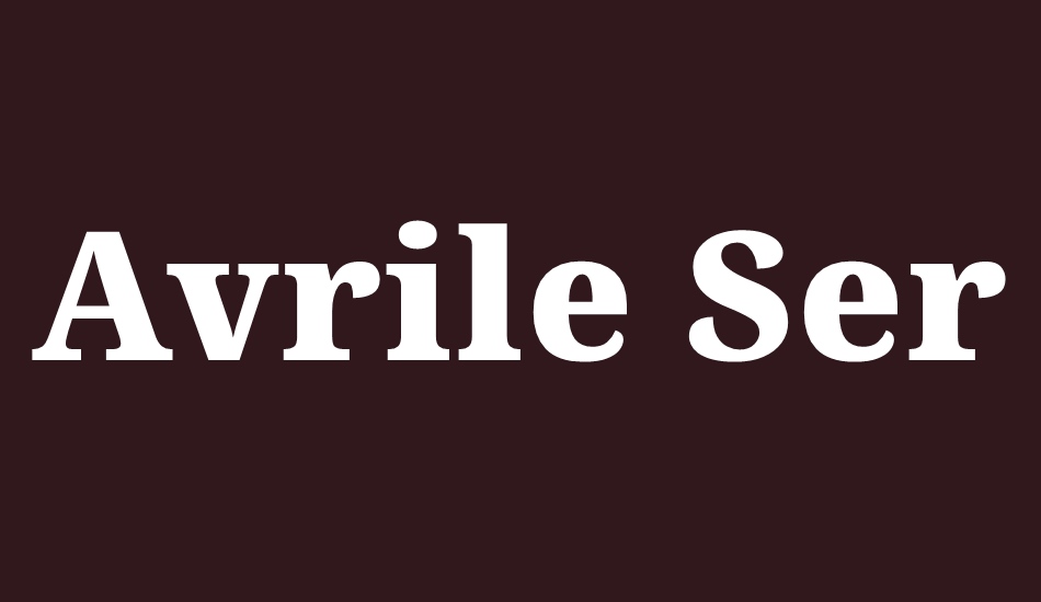 avrile-serif-black font big