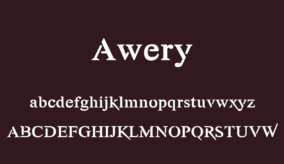 Awery font