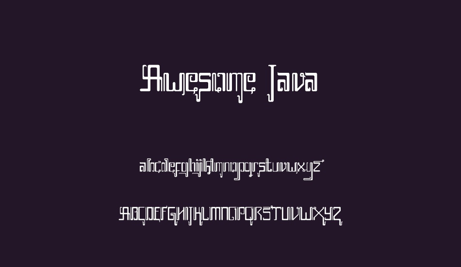 Awesome Java font