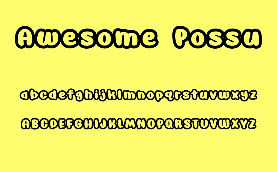 Awesome Possum Outline font