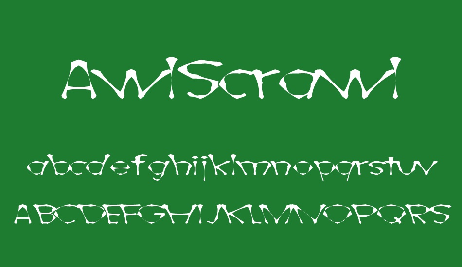 AwlScrawl font