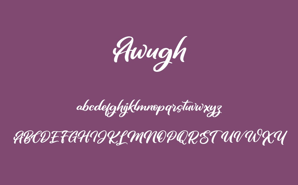 Awugh font