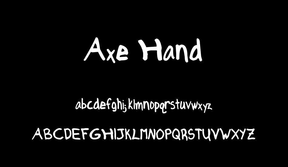 Axe Hand font