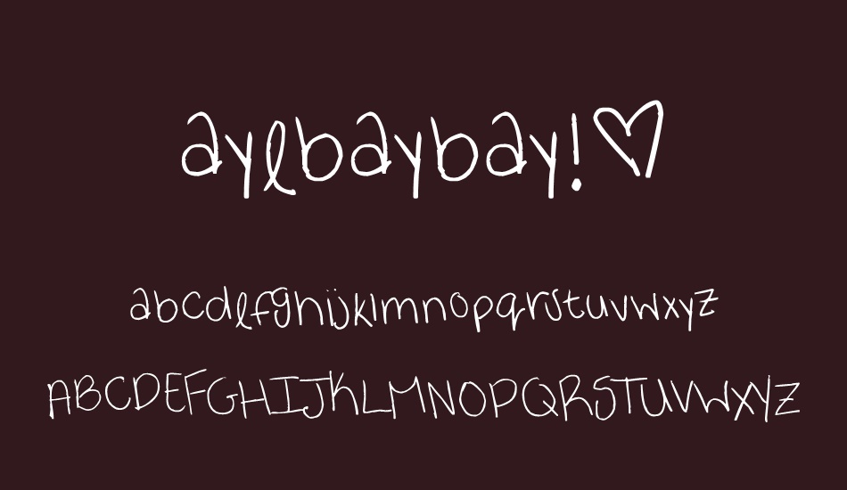 ayebaybay!® font