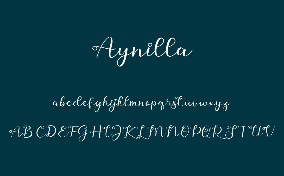 Aynilla font