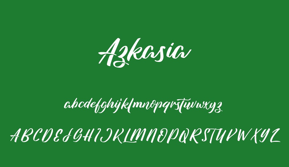 Azkasia Demo font