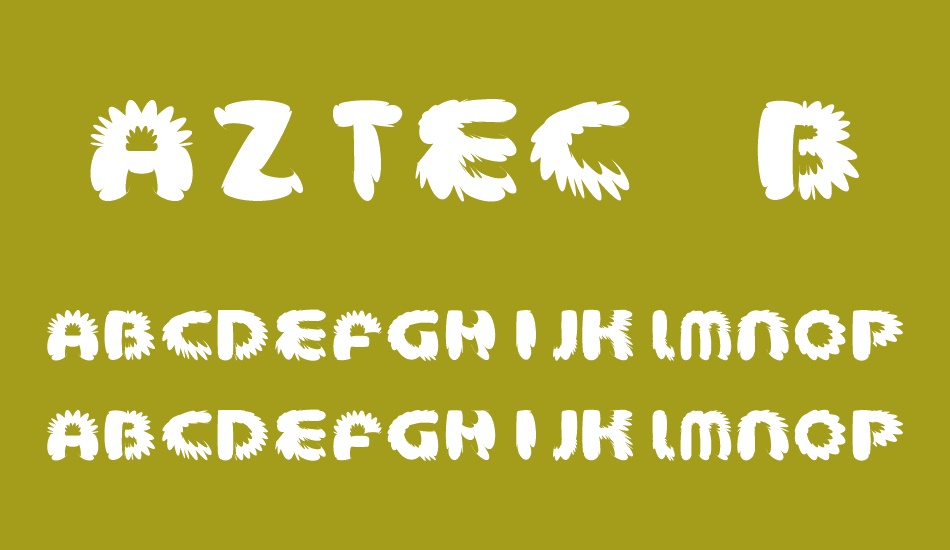 aztec bouffon font