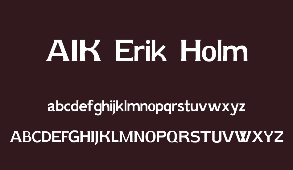 AIK Erik Holm font