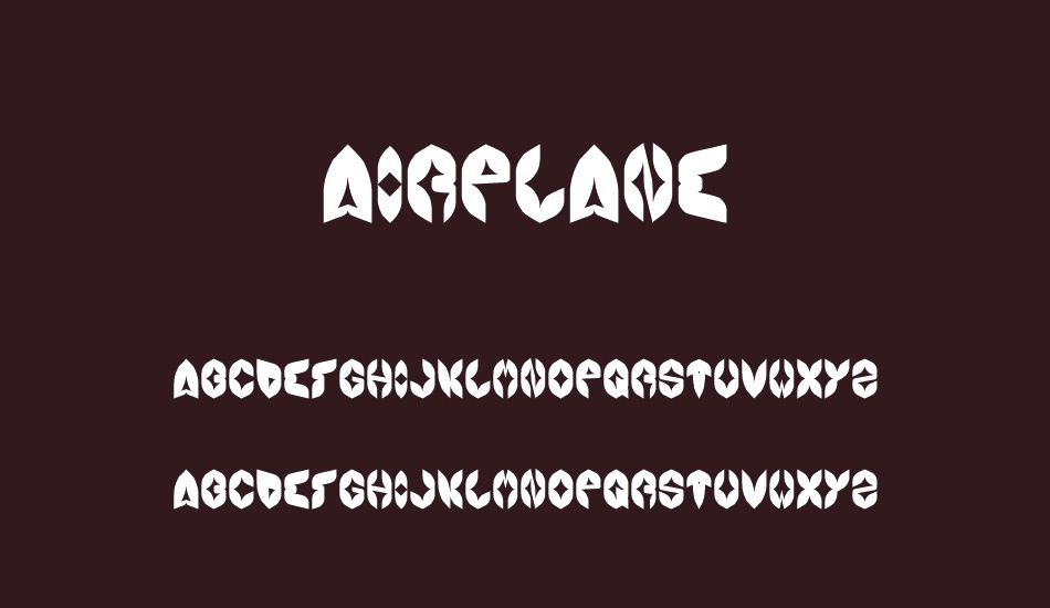 AIRPLANE font