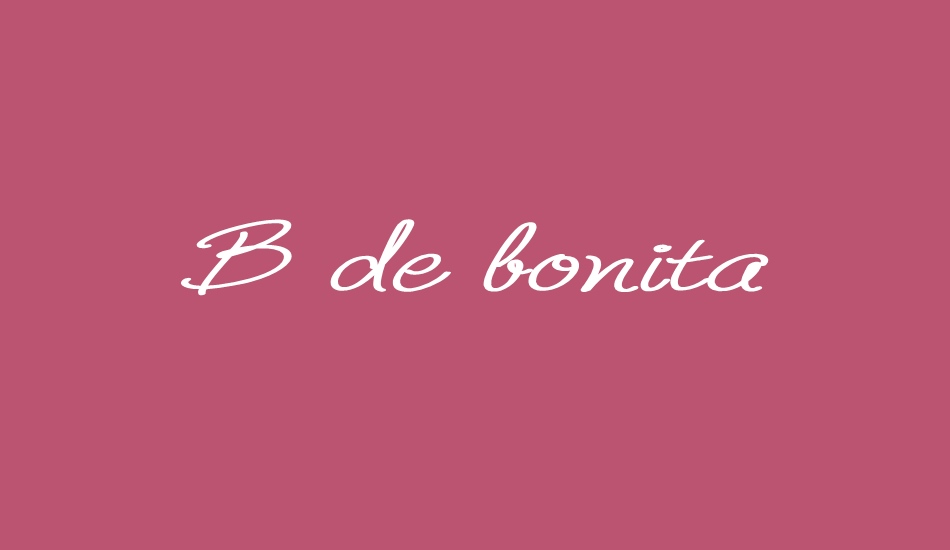 B de bonita font big