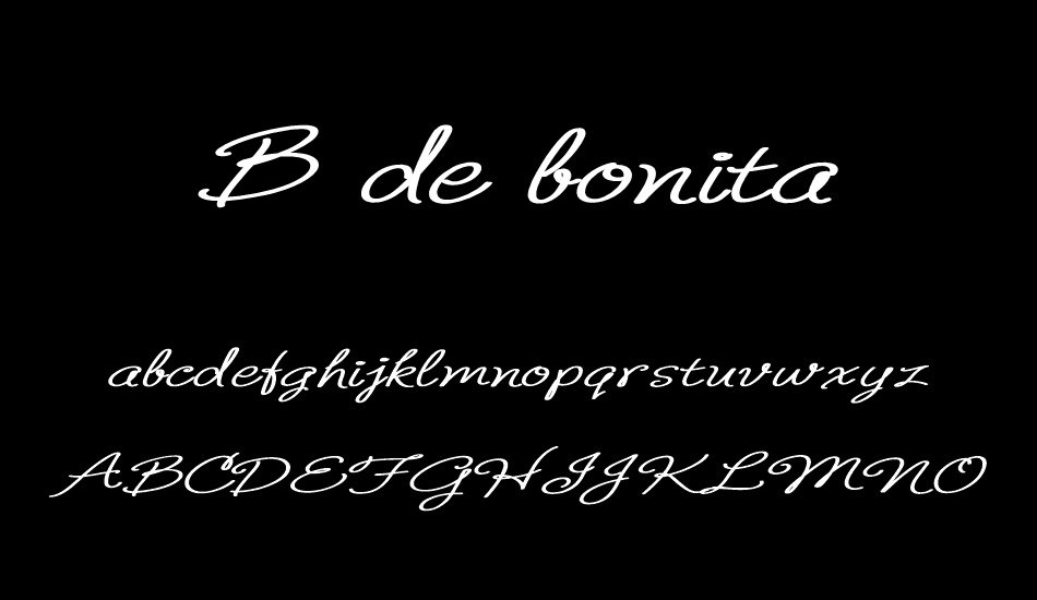 B de bonita font