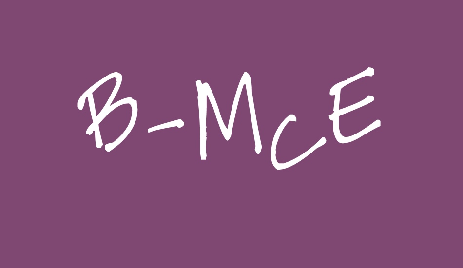 B-McE font big