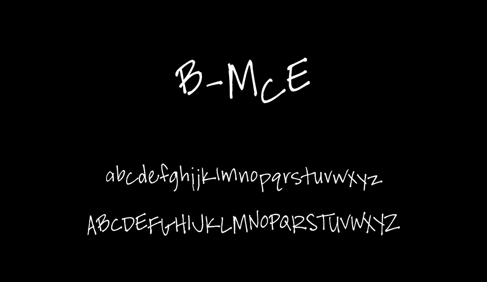 B-McE font