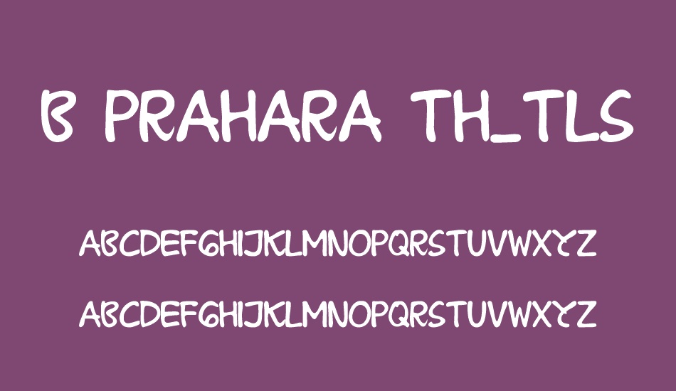 B Prahara TH_Tlsn Tgn font