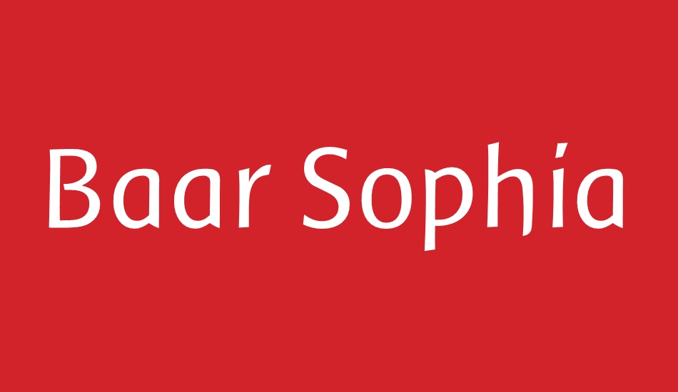 Baar Sophia font big