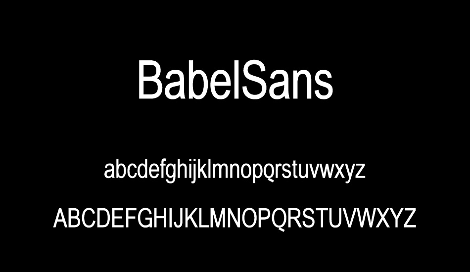 BabelSans font