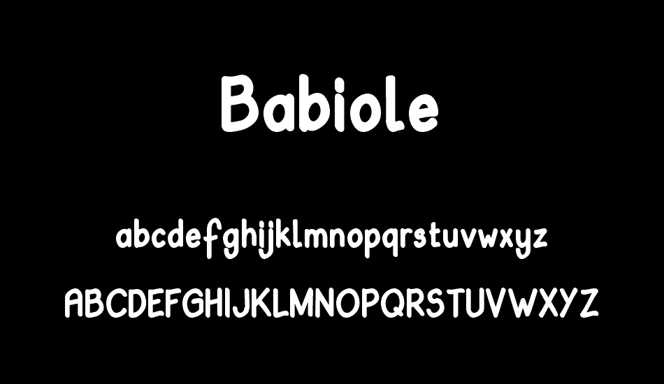 Babiole font