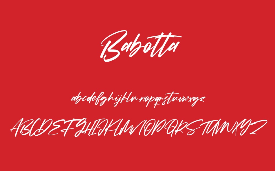 Babotta font