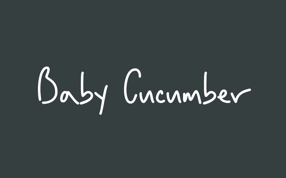 Baby Cucumber font big