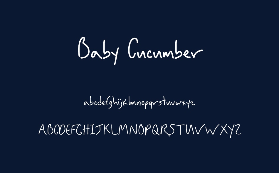 Baby Cucumber font