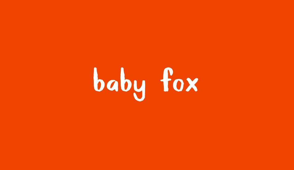 Baby Fox font big