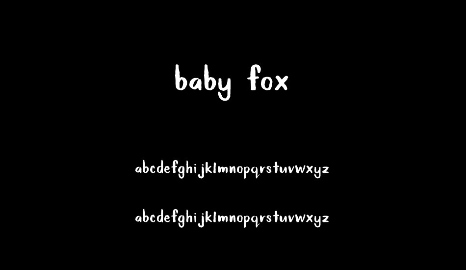 Baby Fox font