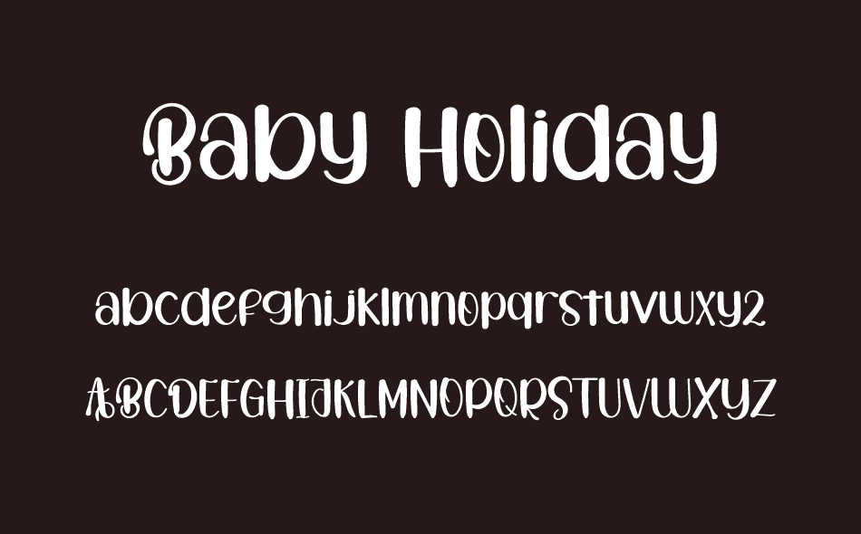 Baby Holiday font