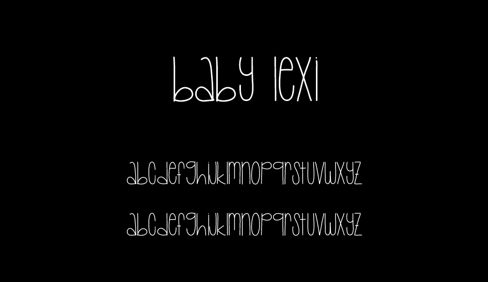 Baby Lexi font