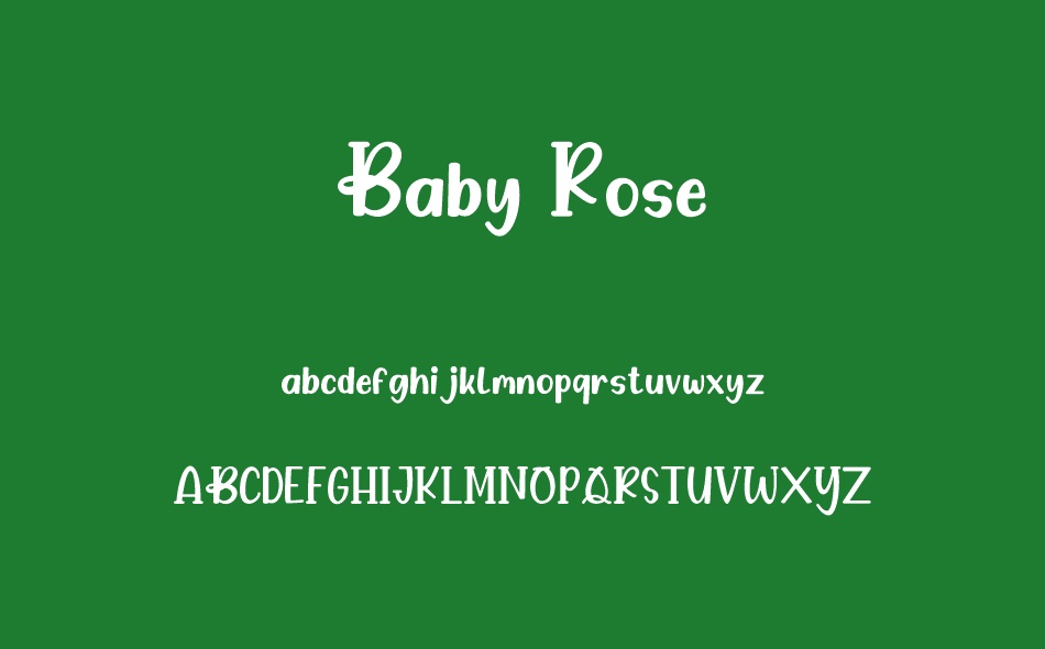 Baby Rose font