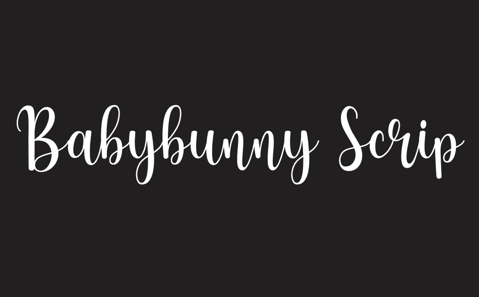 Baby Bunny font big