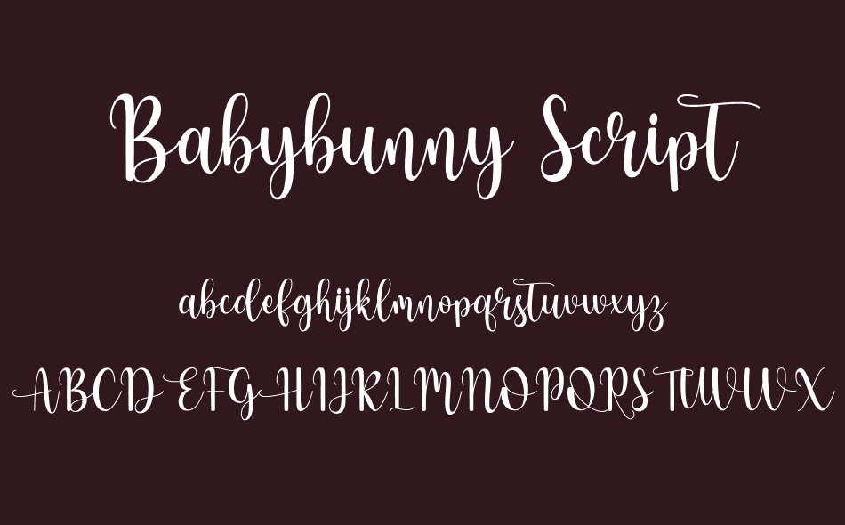 Baby Bunny font